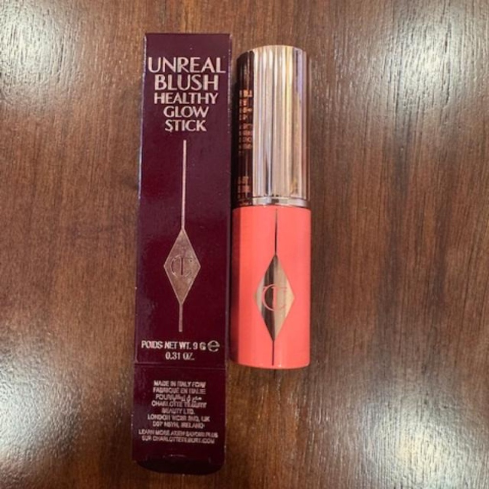 Charlotte Tilbury Unreal Lip + Cheek Glow Blush in Peachy Glow